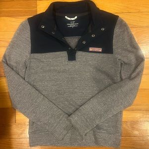 Grey and navy vineyard vines button up